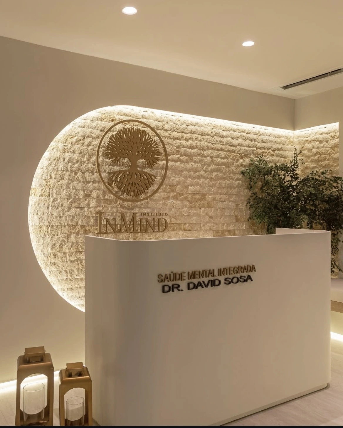 Recepção da InMind — Instituto de Saúde Mental Integrada em Botafogo
